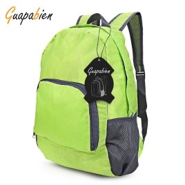 Guapabien Unisex Foldable Light Plaid Pattern Portable Bag Backpack