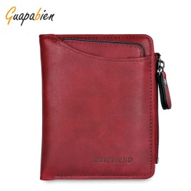 Guapabien Women Short Wallet with Detachable Card Holder