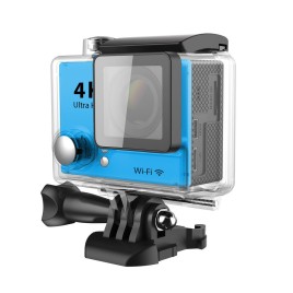 H2 Ultra Slim Waterproof Housing 4K HD 170 Degree Wide Angle Wifi Sport Camera Support HDMI Output TF - Blue