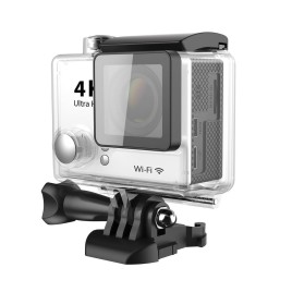 H2 Ultra Slim Waterproof Housing 4K HD 170 Degree Wide Angle Wifi Sport Camera Support HDMI Output TF - Silver