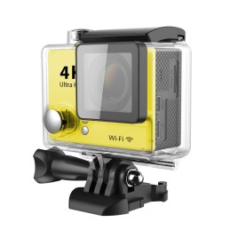 H2 Ultra Slim Waterproof Housing 4K HD 170 Degree Wide Angle Wifi Sport Camera Support HDMI Output TF - Yellow