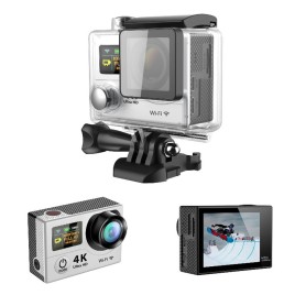 H3 Ultra-wide Fish-eye Lens 4K HD Waterproof Housing Wifi Sport Camera Support HDMI Output - Grey