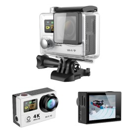 H3 Ultra-wide Fish-eye Lens 4K HD Waterproof Housing Wifi Sport Camera Support HDMI Output - White