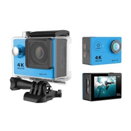 H9 Mini Waterproof Ultra 4K Full HD1080P 170 Degree Angle WiFi DV Action Sports Camera Camcorder - Blue