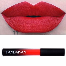 HANDAIYAN Matte Velvet Cosmetics Nude Red Lip Gloss Waterproof Long-Lasting Makeup Liquid Lipstick 