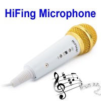 Hifing Microphone Multi Purpose Handheld Microphone For IOS,Android  Mac And Windows All Your Sound Need(White+Golden)