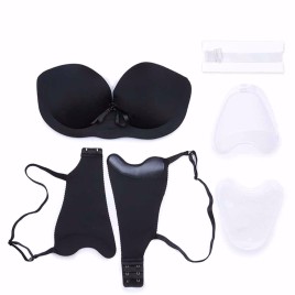 Inflatable Invisible Bra Thicken Nipple Sticker Chest Sticker Anti-slide Underwear with Detachable Shoulder Strap