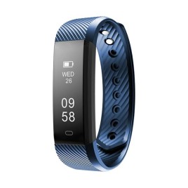 Joyroom CY-SM01 Bluetooth 4.0 Waterproof Heart Rate Test Movement Tracking 0.86 Inch Smart Sports Bracelet - Blue