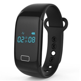 JW018 Bluetooth Smart Watch Wristband Monitoring Calls SMS Remind for Smartphone - Black