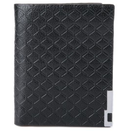 Knurling Design Solid Pattern Zipper Wallet for Men