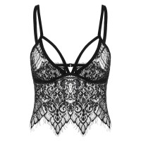 Lace See Thru Strappy Lingerie Bra