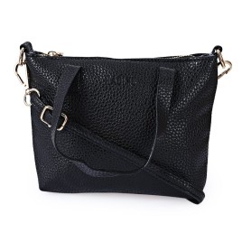Lichee Solid Color Travel Business Party Handbag Shoulder Messenger Bag for Lady
