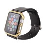 Loopee Retro Genuine Leather Loop for Apple Watch Band Double Tour 38mm Adjustable Magnetic for Apple Watch Leather Strap Women - Black