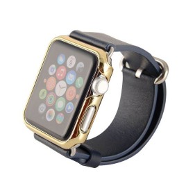 Loopee Retro Genuine Leather Loop for Apple Watch Band Double Tour 38mm Adjustable Magnetic for Apple Watch Leather Strap Women - Blue