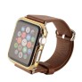 Loopee Retro Genuine Leather Loop for Apple Watch Band Double Tour 38mm Adjustable Magnetic for Apple Watch Leather Strap Women - Brown