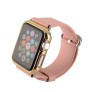 Loopee Retro Genuine Leather Loop for Apple Watch Band Double Tour 38mm Adjustable Magnetic for Apple Watch Leather Strap Women - Pink