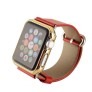 Loopee Retro Genuine Leather Loop for Apple Watch Band Double Tour 38mm Adjustable Magnetic for Apple Watch Leather Strap Women - Red
