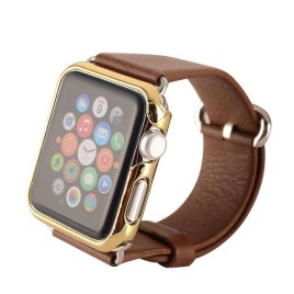 Loopee Retro Genuine Leather Loop for Apple Watch Band Double Tour 42mm Adjustable Magnetic for Apple Watch Leather Strap Men - Brown