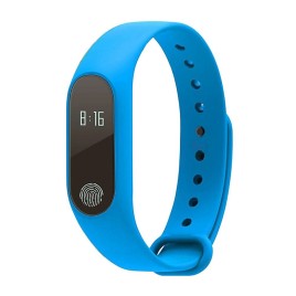 M2 0.42 Inch OLED Screen IP67 Waterproof Heart Rate Monitor Fitness Tracker Smart Bracelet for Android iOS Phone - Blue