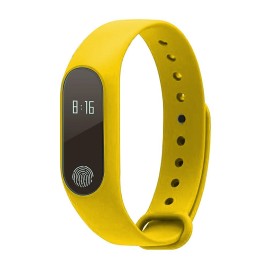 M2 0.42 Inch OLED Screen IP67 Waterproof Heart Rate Monitor Fitness Tracker Smart Bracelet for Android iOS Phone - Yellow