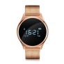 M7 0.96 OLED Touch Screen Blood Pressure Heart Rate Monitor Activity Tracker Monitor Smart Watch for Android / iOS Phone - Golden Metal Strap