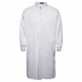 Men's Arabian Shirt Minimalist Long Top with Button Sleeve