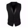 Men's Dress Suit Vest Comfort-fit Business Vest with Trimed Lapel for Wedding, Office, Dinner