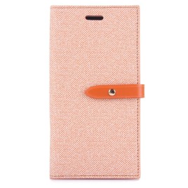 Mercury Goospery MILANO Side Flip PU Leather + Soft TPU Magnetic Buckle with Card Slots and Stand Wallet Case for iPhone X - Orange
