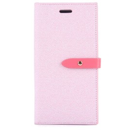 Mercury Goospery MILANO Side Flip PU Leather + Soft TPU Magnetic Buckle with Card Slots and Stand Wallet Case for iPhone X - Pink