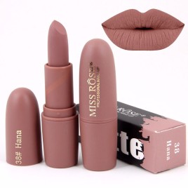 Miss Rose Bullet Design Women Sexy Color Waterproof Long Lasting Nude Matte Professional Makeup Lipstick