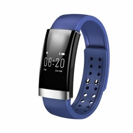 MS01 Hand Carrying Circle Bluetooth Smart Bracelet Heart Rate Monitoring Circlet Business Bracelets - Blue
