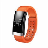 MS01 Hand Carrying Circle Bluetooth Smart Bracelet Heart Rate Monitoring Circlet Business Bracelets - Orange