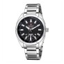 NAVIFORCE NF9038 Business Men Quartz Clock Full Steel Sports Watch Waterproof Military Watch - Silver + Black