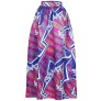 New Women Skirt African Print Ankara Dashiki Bohemian High Waist Pleated A-Line Maxi Flare Skirt