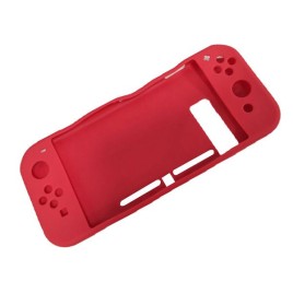 OIVO Host Silicone Cover Case + Four Button Caps for Nintendo Switch Console - Red