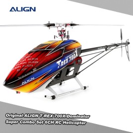 Original ALIGN T-REX 700X Dominator Super Combo Set 6CH Flybarless System RC Helicopter