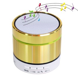 Outdoor S07 Metal Bluetooth Speaker with Mic Support Call Extend Card USB Flash Driver / TF Card / AUX - Gold