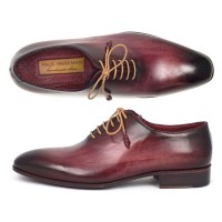 Men's Burgundy Wholecut Plain Toe Oxfords (ID#DS65BUR)
