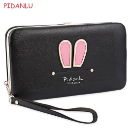 PIDANLU Fashion Long Phone Bag Multi-functional Cute Rabbit Ear Ladies Wallet