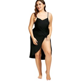 Plus Size Beach Cover-up Wrap Dress
