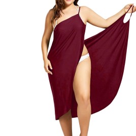 Plus Size Beach Cover-up Wrap Dress