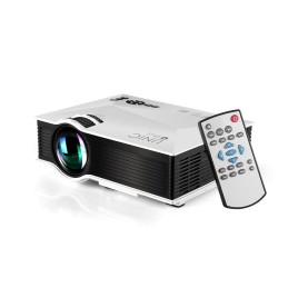 Portable UC46 Mini Projector Multimedia Home Cinema Theater 800x480P 1200 Lumens LED Projection with USB VGA HDMI SD Card AV WiFi for Party/ Home Entertainment - White-AU Plug