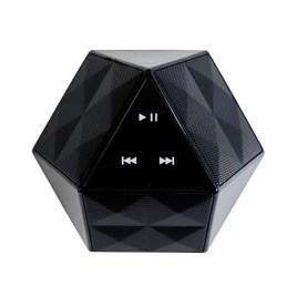 Portable Wireless Bluetooth Speaker Fashionable Design Bluetooth Speaker with Touch Key Built-in Mic for All Bluetooth Devices - Black