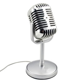 Professional Studio Wired Vintage Classic Microphone Top Quality Retro Condenser Old Style KTV MIC for Computer Laptop - Silver