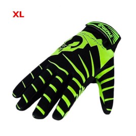 Qepae 7517 Cycling Gloves Bicycle Bike Racing Outdoor Sports 3D Gel Full Finger Glove Guantes Ciclismo Shock Resistant - Green XL