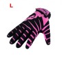 Qepae 7517 Cycling Gloves Bicycle Bike Racing Outdoor Sports 3D Gel Full Finger Glove Guantes Ciclismo Shock Resistant - Rose Red L
