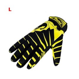 Qepae 7517 Cycling Gloves Bicycle Bike Racing Outdoor Sports 3D Gel Full Finger Glove Guantes Ciclismo Shock Resistant - Yellow L