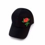 Rose Embroidery Bend Baseball Cap Men and Women Summer Sun Visor Cap 