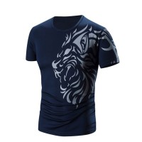 Round Neck Printed Short Sleeve T-Shirt For Men
