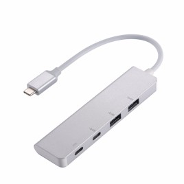 S-1658 Type-C to 2* USB 3.0 + USB-C PD + USB-C 4 in 1 USB-C Extend Splitter HUB Adapter for Laptop Phone PC